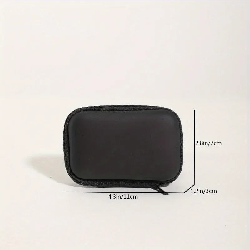 Stylish Eva Headphone Data Cable Storage Hard Drive Bag Simple Portable Charger Headphone Zipper Box