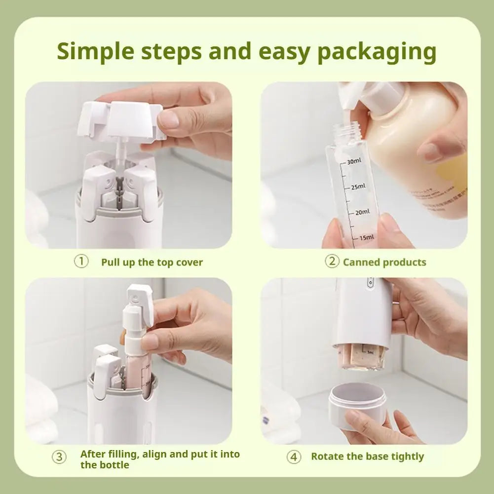 4 in 1 Draagbare Reisflessen van de Reisdispenser van het Lekbevis Lekdichte Reiscontainer voor de Lotion van de Conditioner van