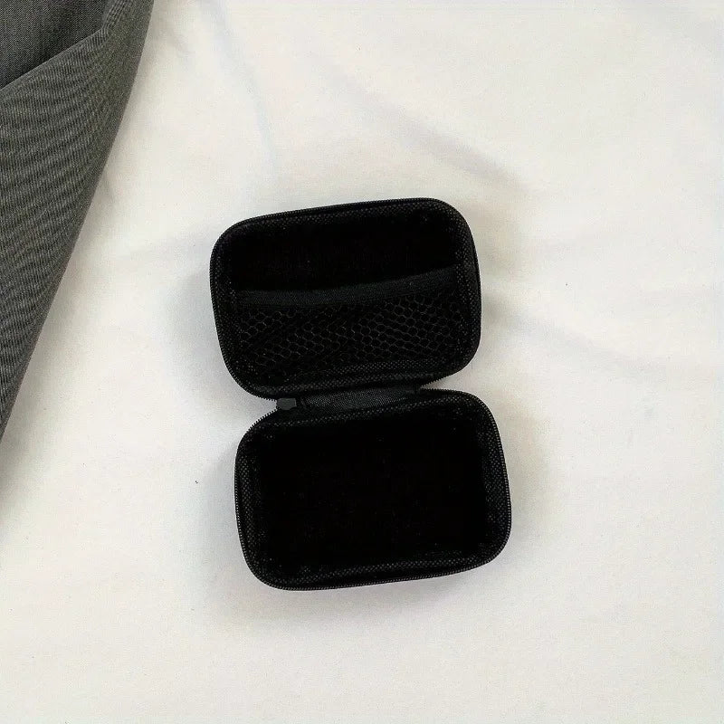 Stylish Eva Headphone Data Cable Storage Hard Drive Bag Simple Portable Charger Headphone Zipper Box